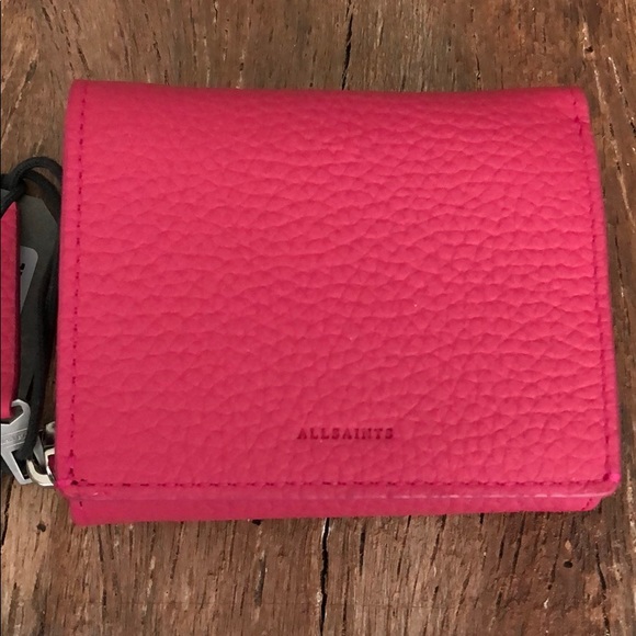 AllSaints Handbags - ALLSAINTS Wallet - Captain Small Fuchsia Pink NWT
